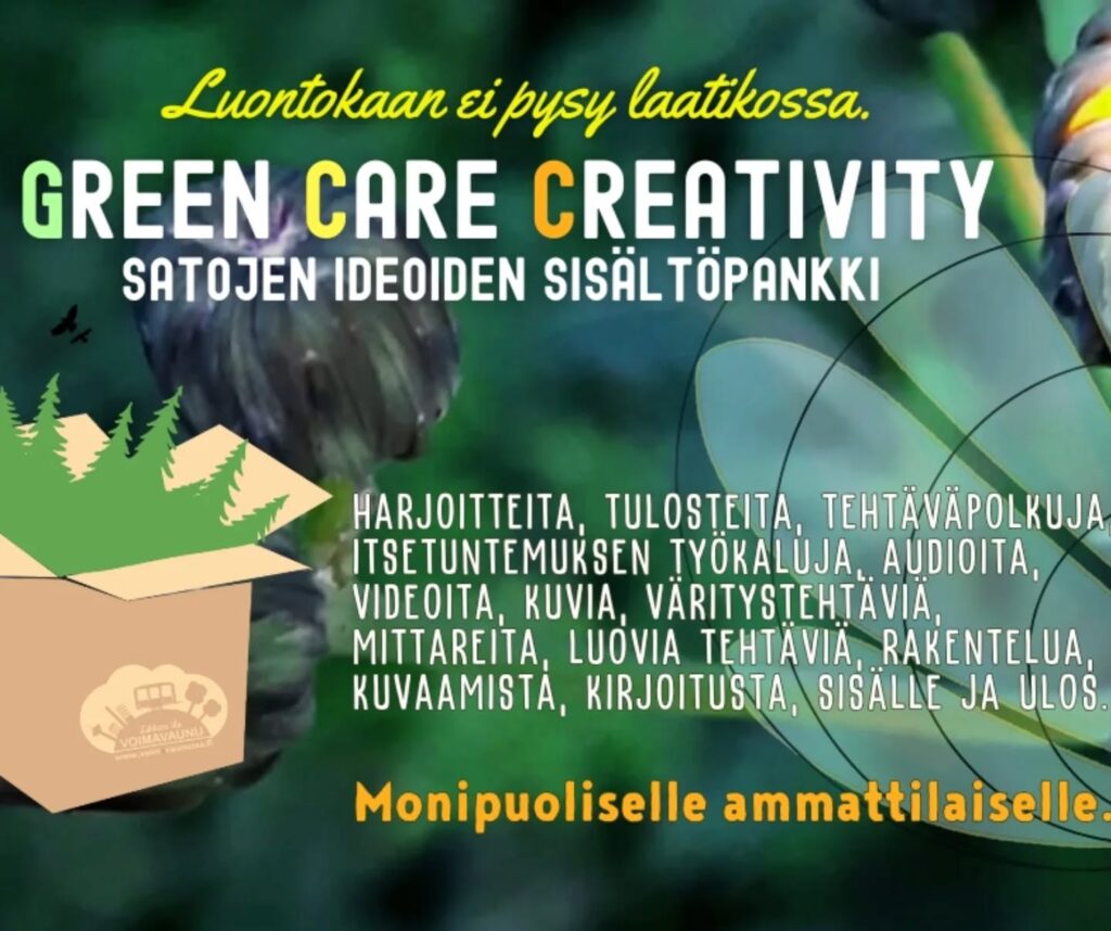 Mainos Green Care Creativity - satojen sisältöjen ideapankki