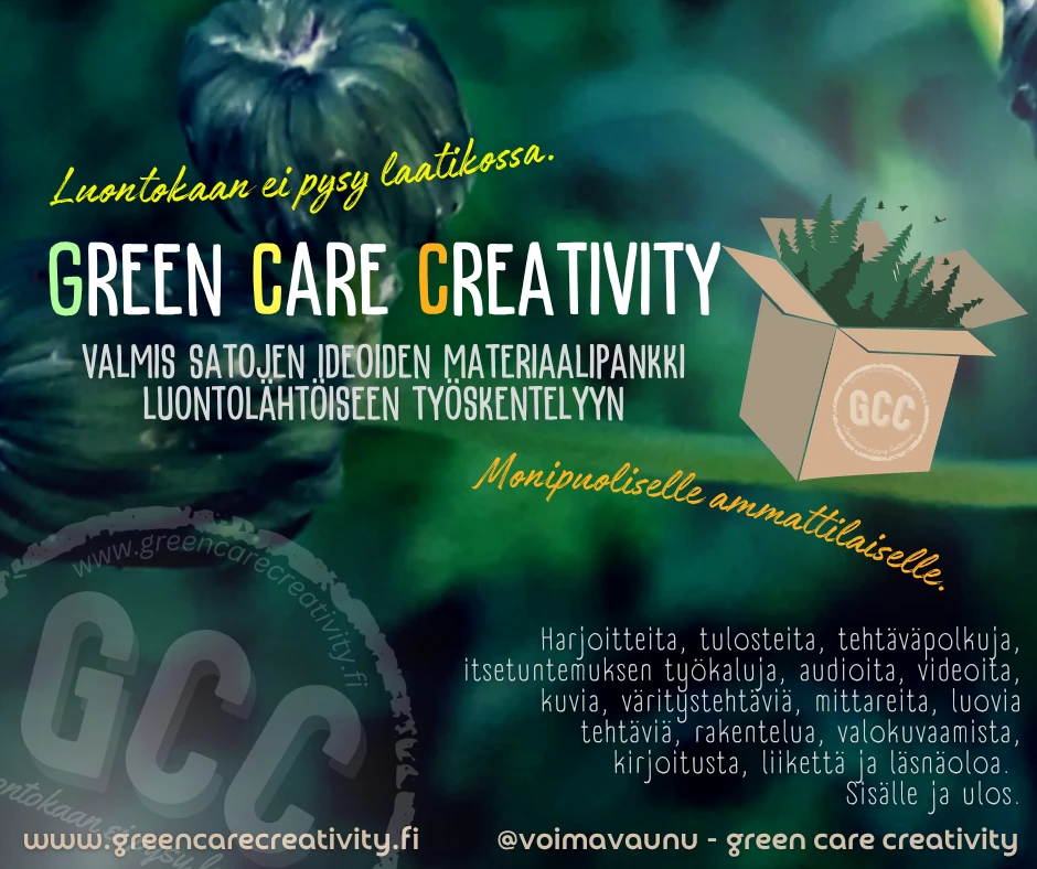 Green Care Creativity – tutustu ammattilaisen materiaalipankkiin
